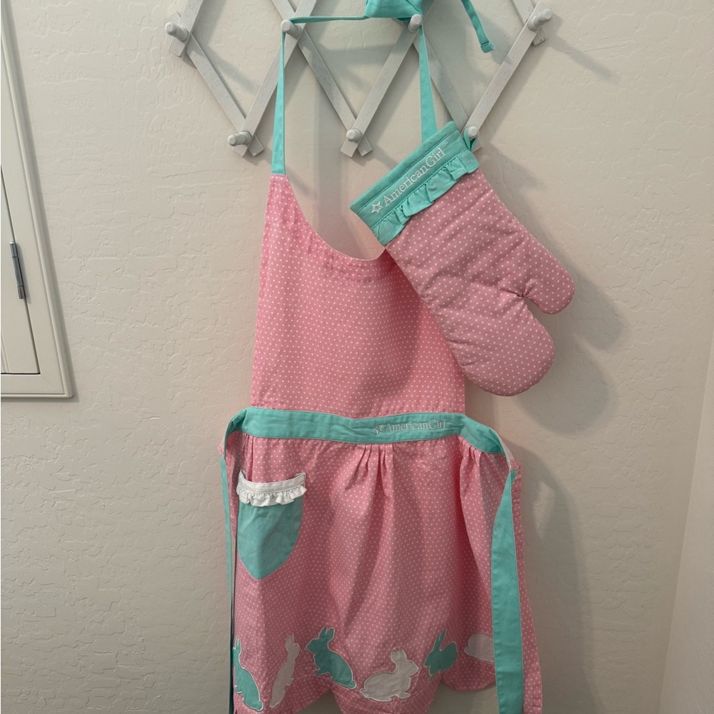 American Girl Apron and Oven Mitt Set